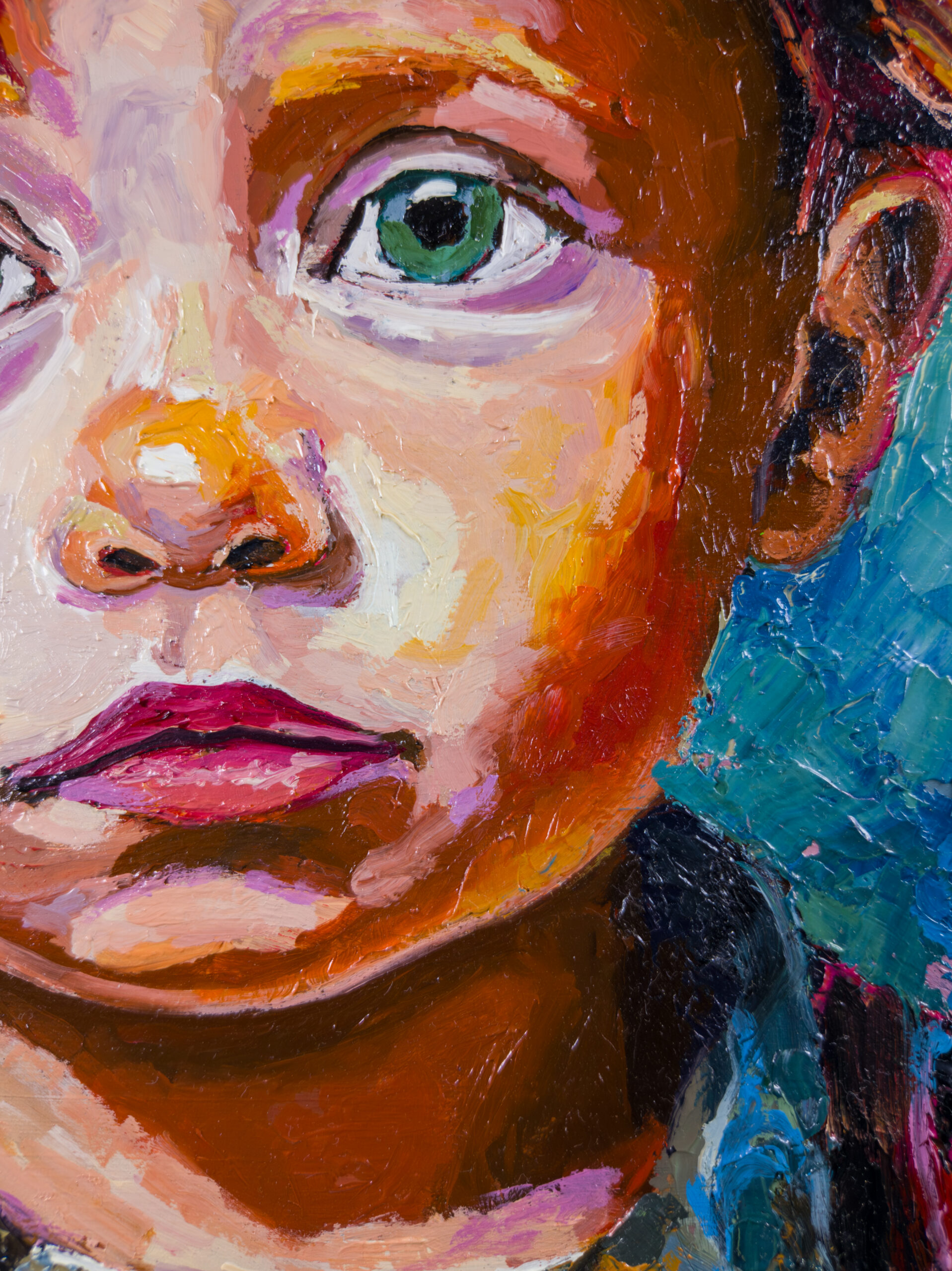 Little Redhead from Scotland oil painting by Marek Hausmann - obrazek 2